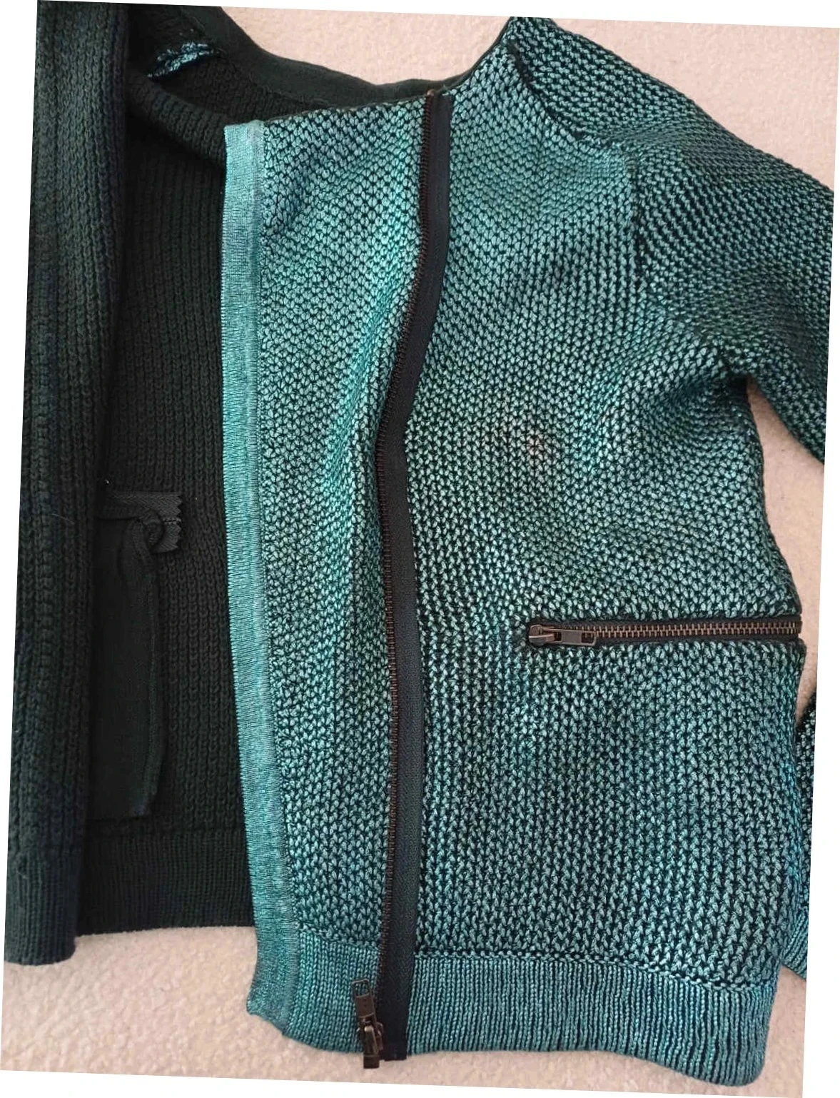Chaqueta de punto metalizado verde esmeralda Kookaï - Talla 1 (S) – photo 4